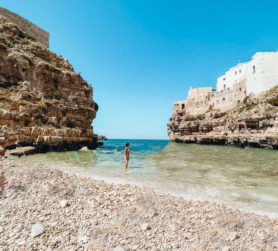 The best beach in Puglia in Lama Monachile